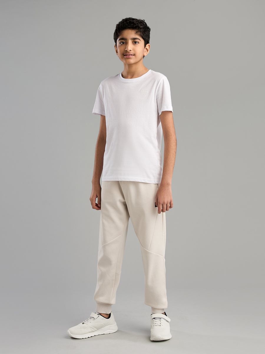 Plain Joggers with Drawstring Closure and Pockets
