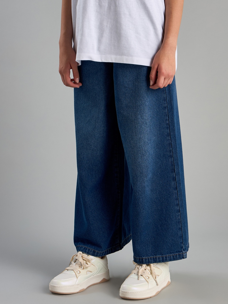 Overlapped Wide Leg Jeans