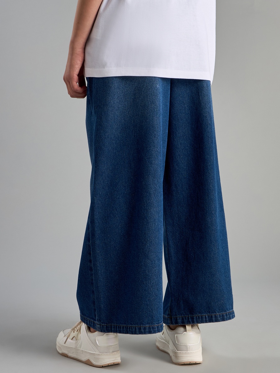 Overlapped Wide Leg Jeans