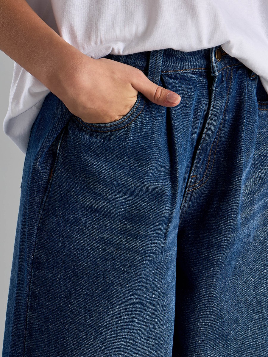 Overlapped Wide Leg Jeans