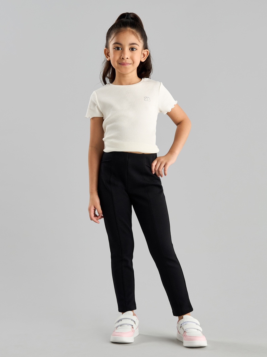 Pintuck Detail Jeggings