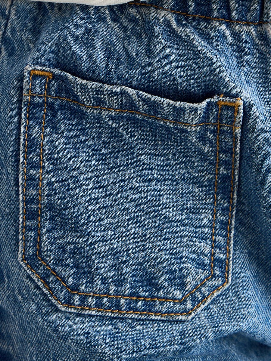Plain Paperbag Waist Jeans