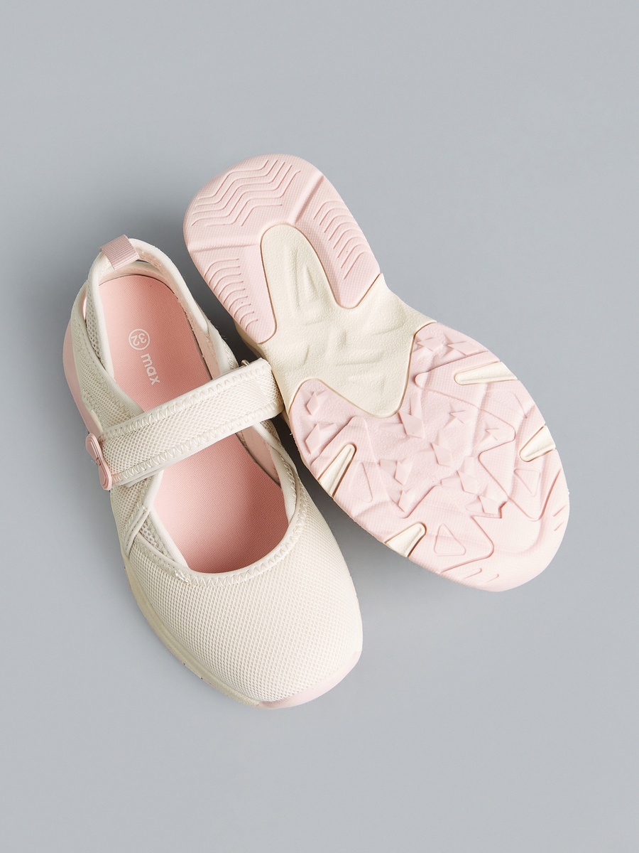 Bow Detail Shoes with Hook and Loop Closure
