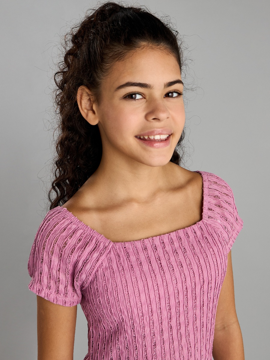 Textured Square Neck Dress