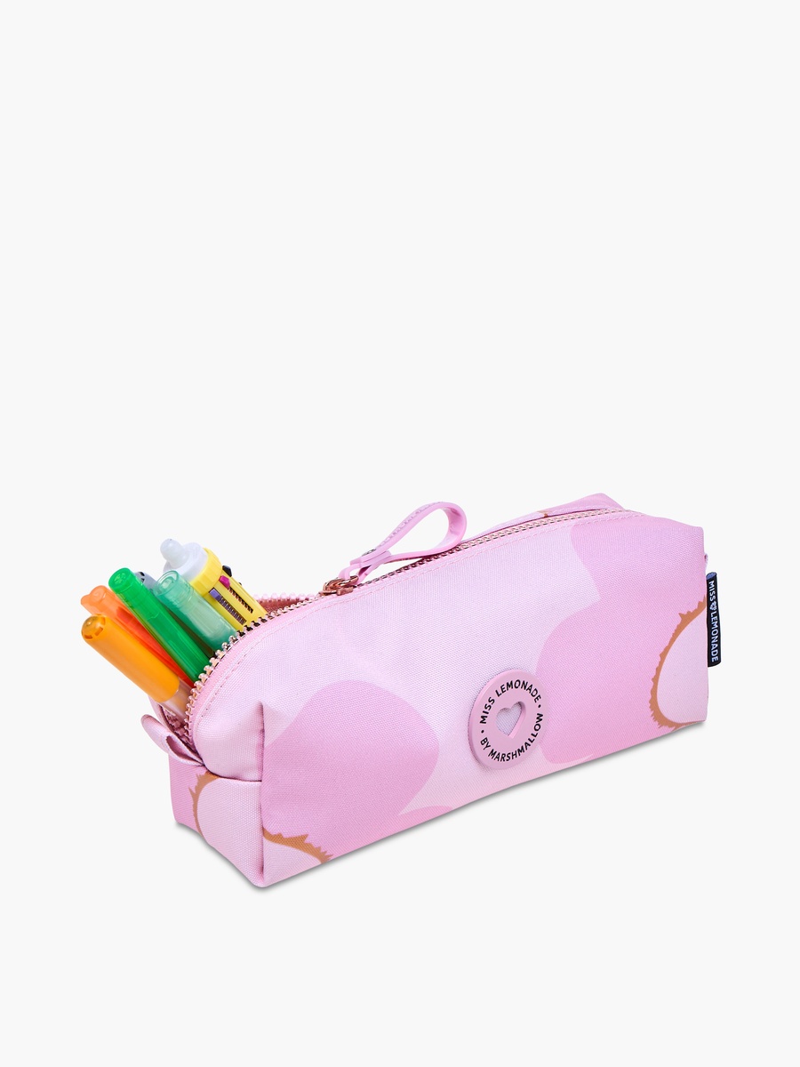 Floral Print Pencil Pouch with Zip Closure