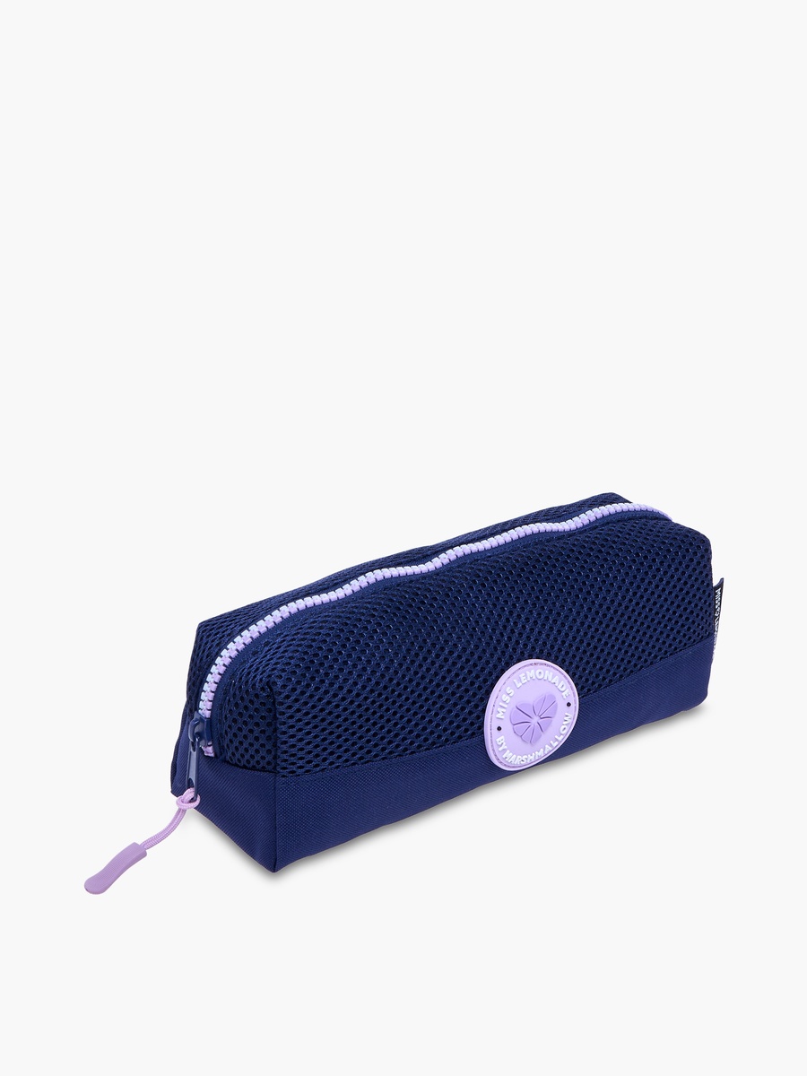 Meshy Solid Pencil Pouch with Zip Closure