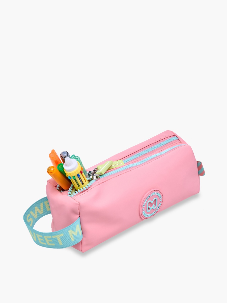 Solid Pencil Pouch with Zip Closure