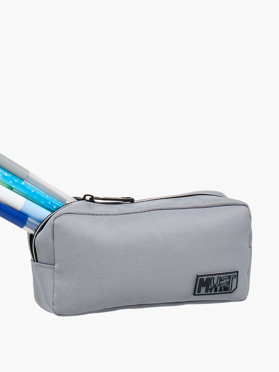 Solid Pencil Pouch with Zip Closure