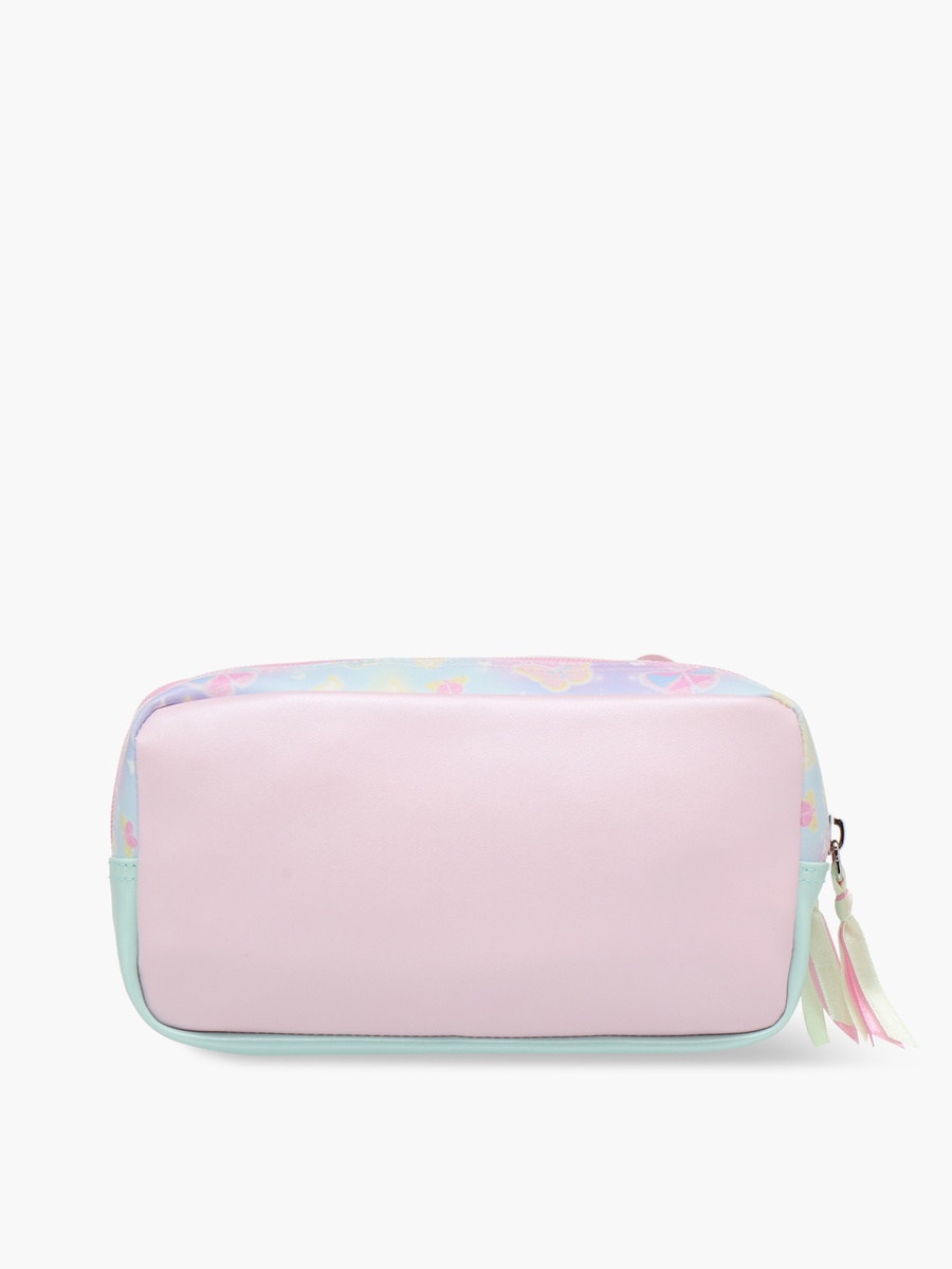 Butterfly Applique Pencil Pouch with Zip Closure