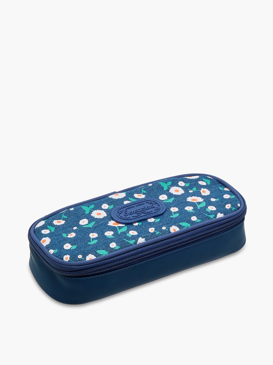 Floral Print Pencil Pouch with Zip Closure