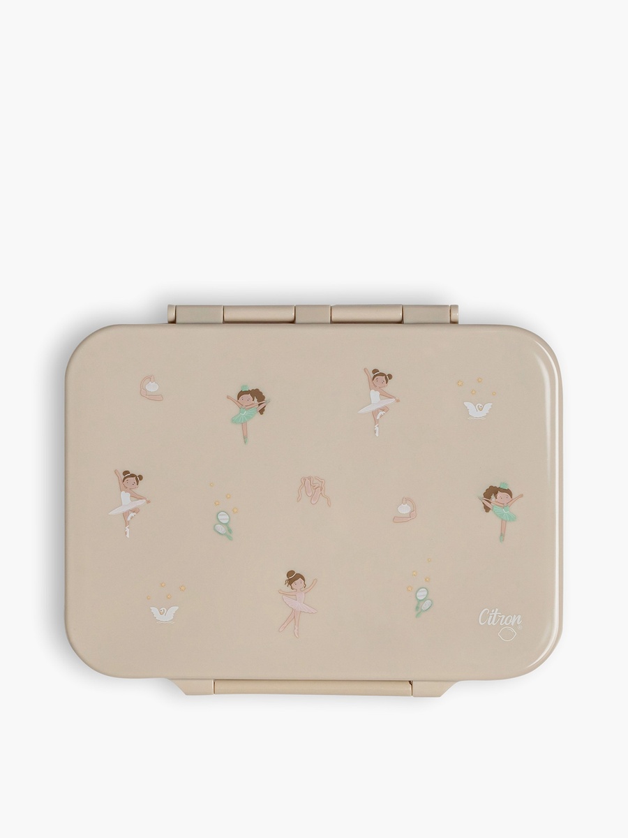 Unicorn Print Sectioned Lunch Box with Clip Lock Lid 6 -Month Warranty