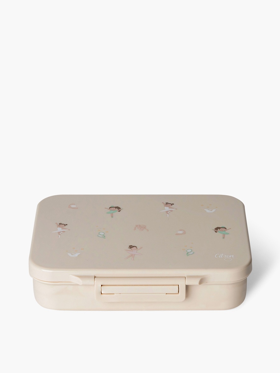 Unicorn Print Sectioned Lunch Box with Clip Lock Lid 6 -Month Warranty