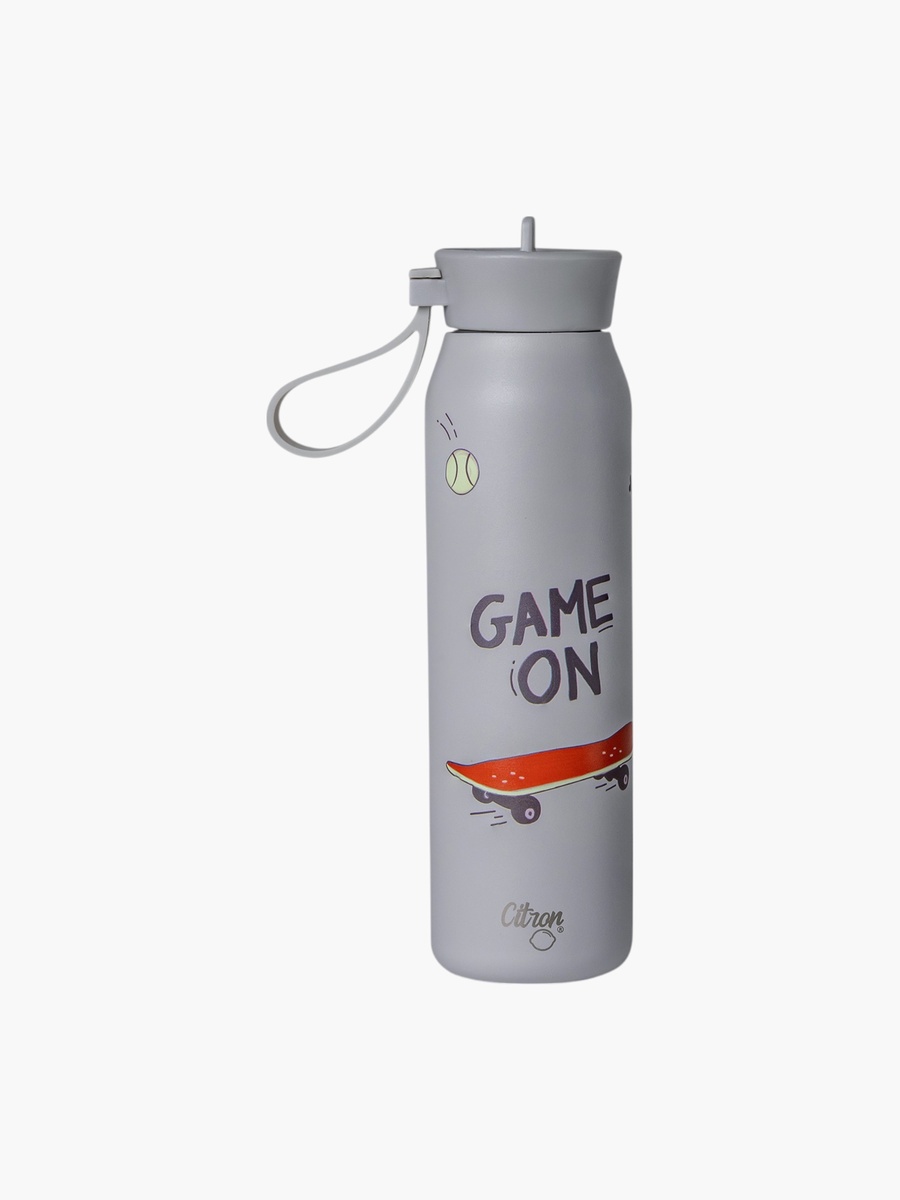Skateboard Print Double Wall Insulated Water Bottle - 350 ml
