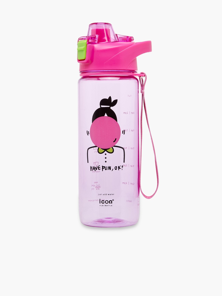 Printed Sipper Water Bottle with Wristlet Strap and Screw Lid - 750 ml