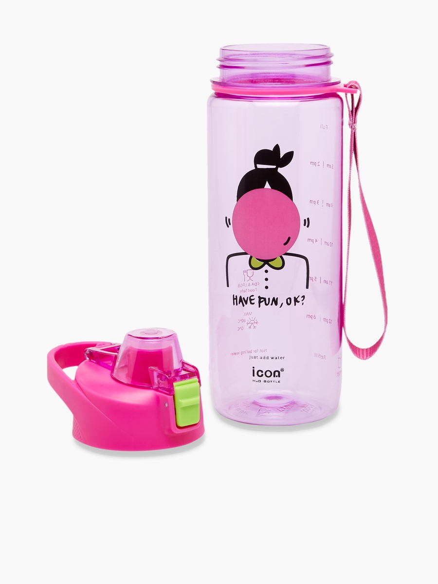 Printed Sipper Water Bottle with Wristlet Strap and Screw Lid - 750 ml