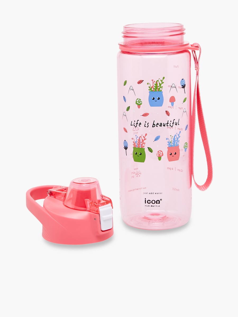 Printed Sipper Water Bottle with Wristlet Strap and Screw Lid - 750 ml