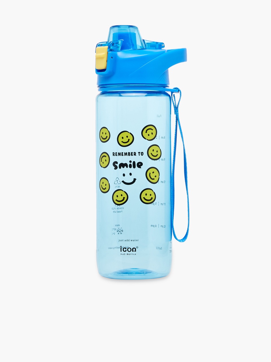 Smiley Print BPA Free Water Bottle - 750 ml