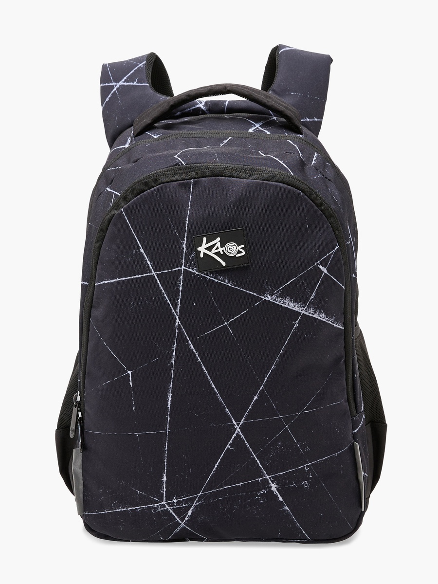 Geometric 18-inch Backpack with Zip Closure - 48x33x21 cm