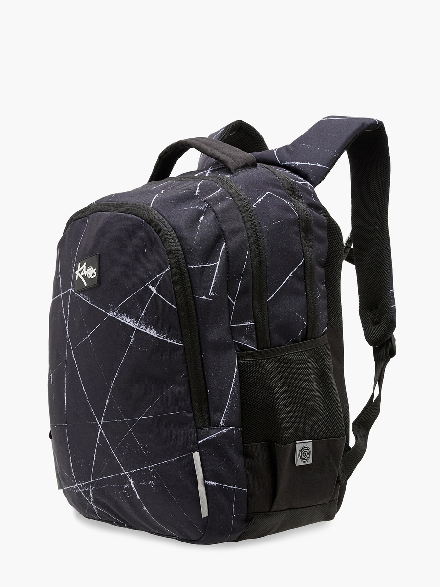 Geometric 18-inch Backpack with Zip Closure - 48x33x21 cm