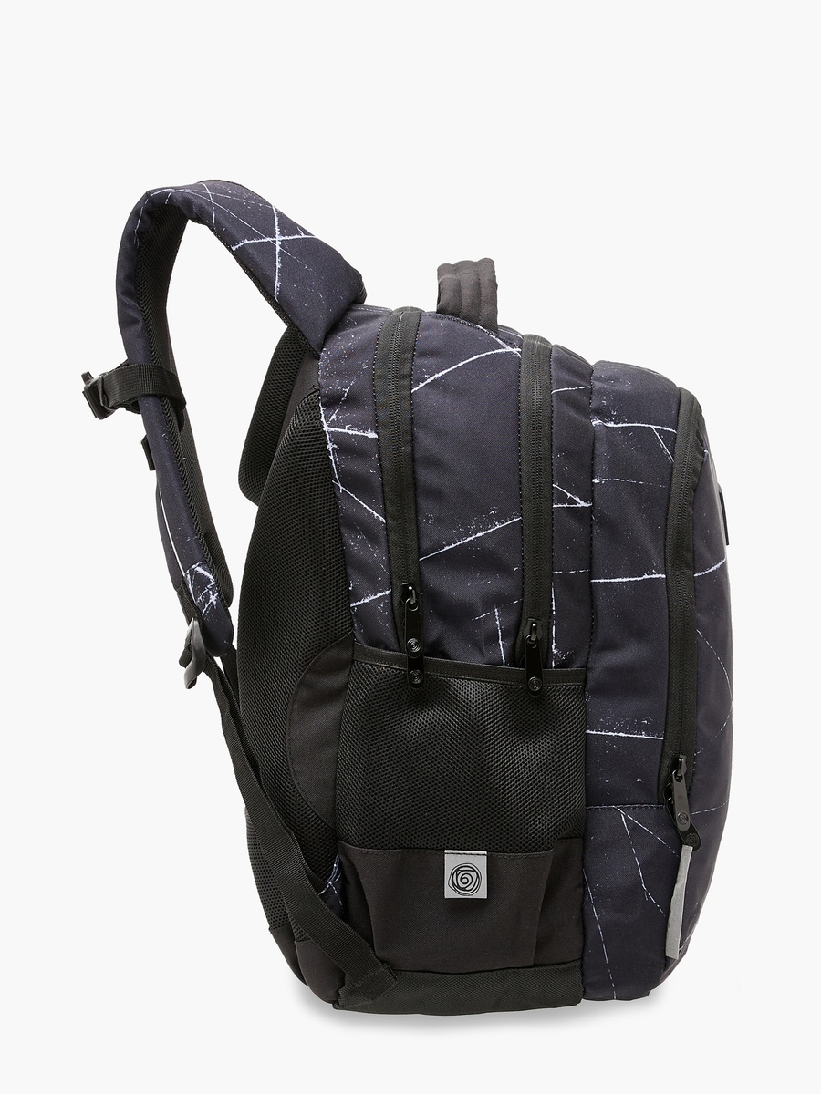 Geometric 18-inch Backpack with Zip Closure - 48x33x21 cm