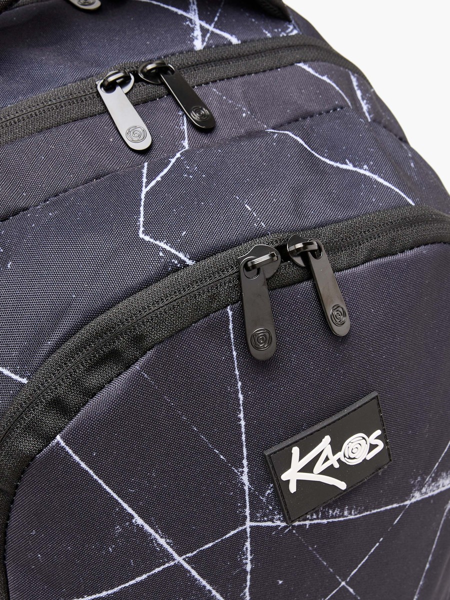 Geometric 18-inch Backpack with Zip Closure - 48x33x21 cm