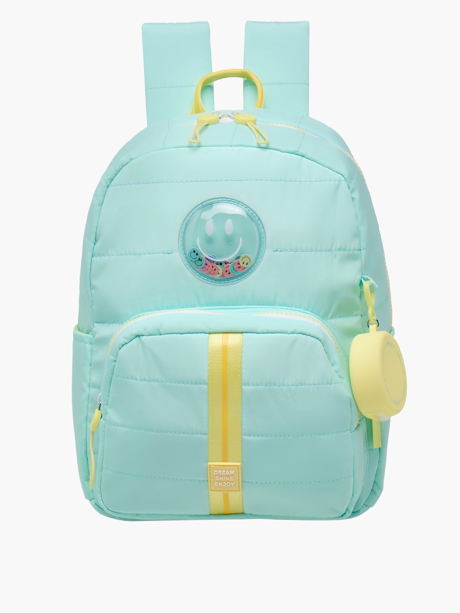 Colourblock Backpack with Coin Pouch - 32x24x12 cm