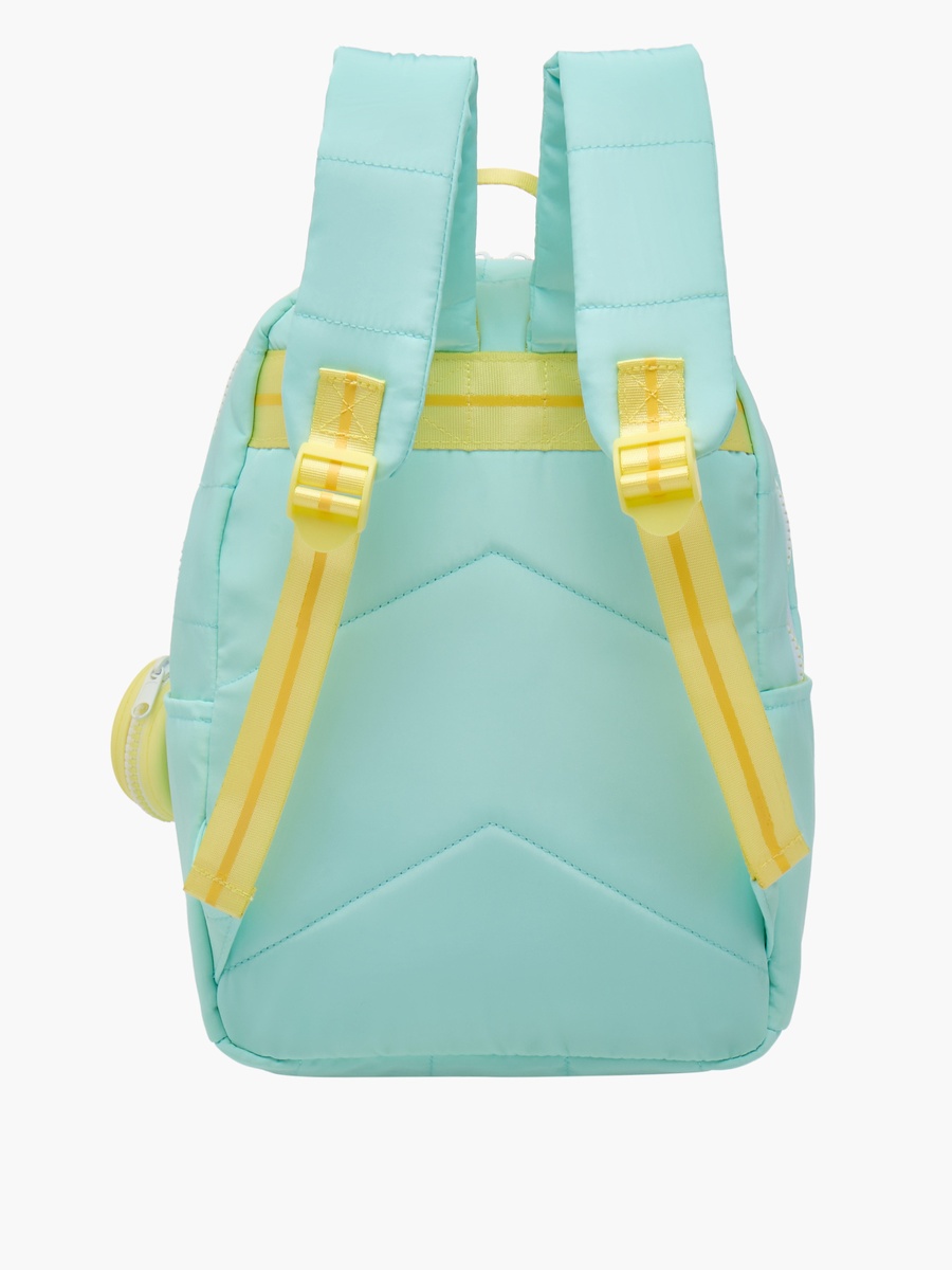 Colourblock Backpack with Coin Pouch - 32x24x12 cm