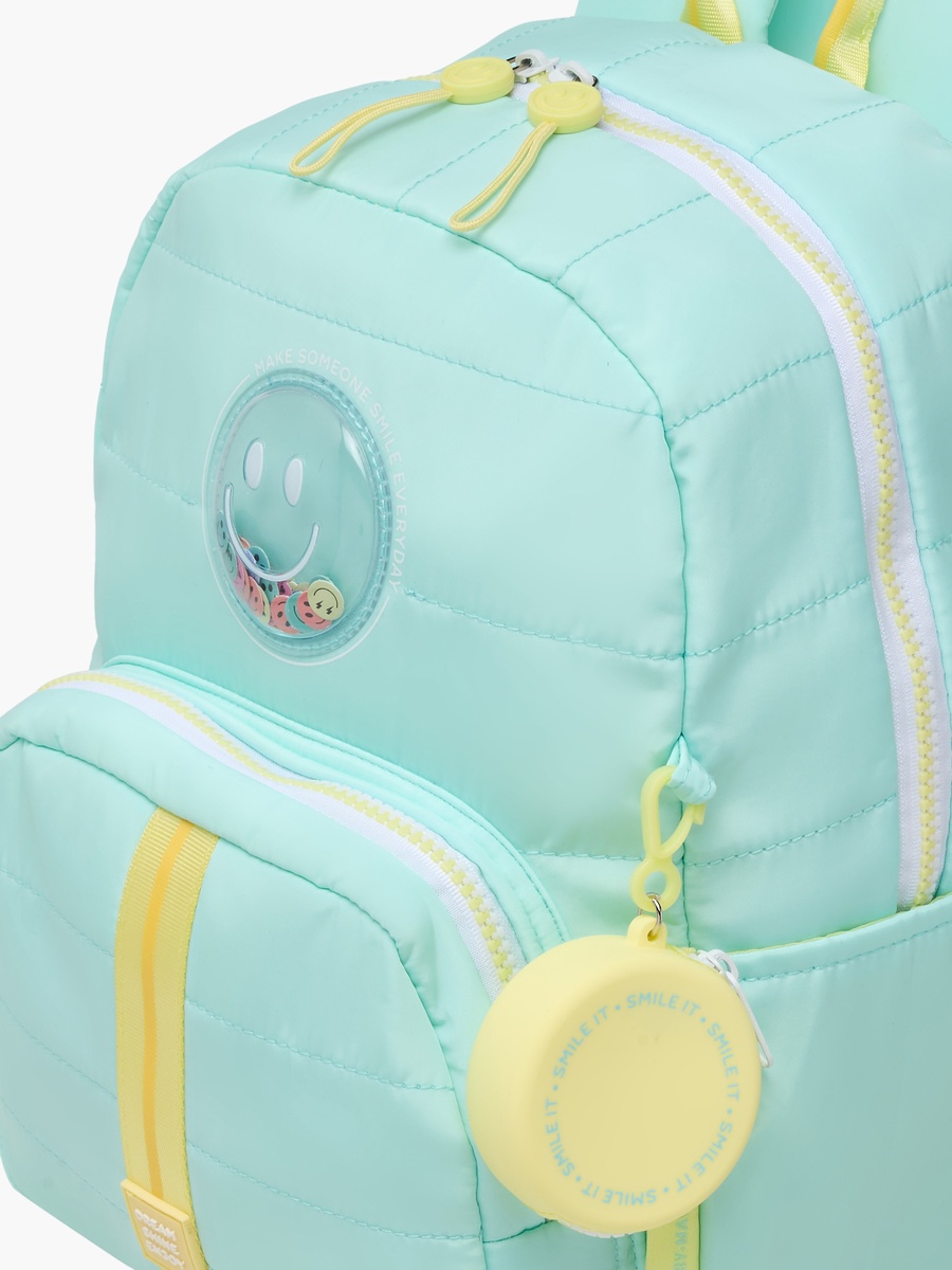 Colourblock Backpack with Coin Pouch - 32x24x12 cm