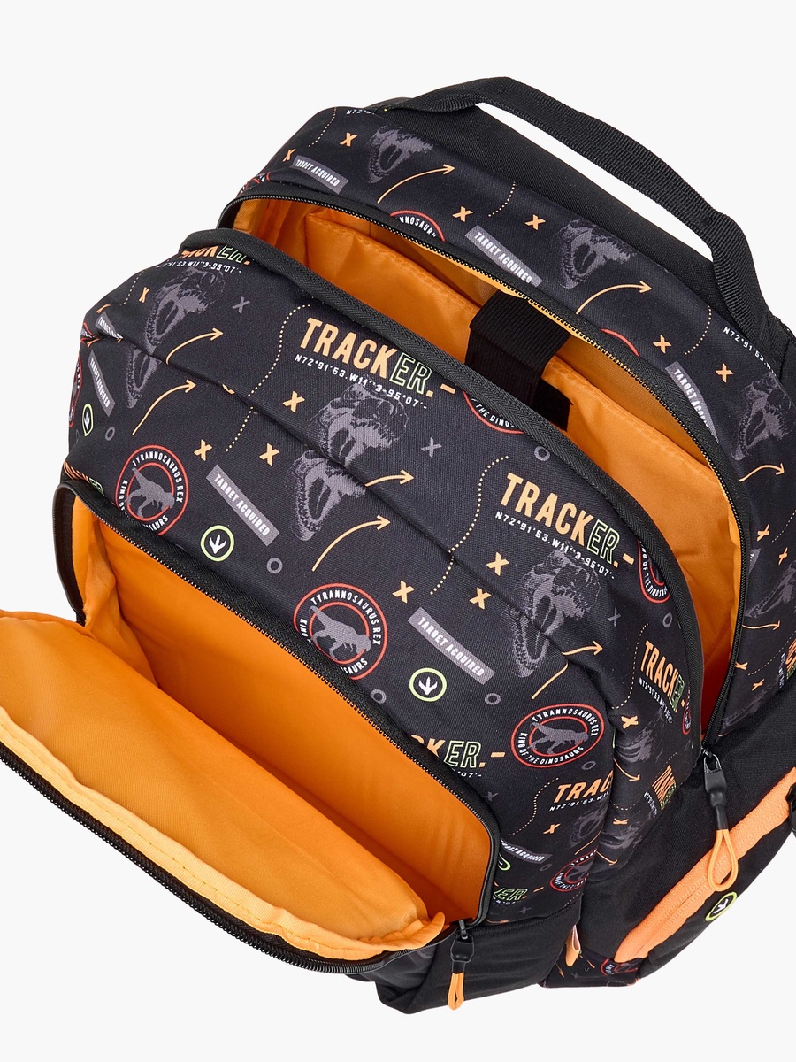 Dinosaur Print 2-Compartment Backpack with Zip Closure - 42x29x20 cm