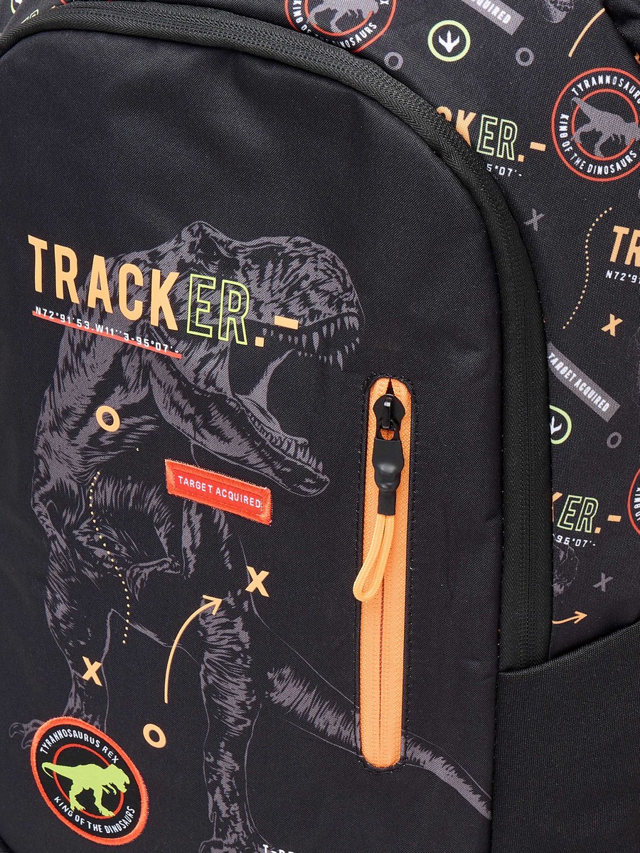 Dinosaur Print 2-Compartment Backpack with Zip Closure - 42x29x20 cm