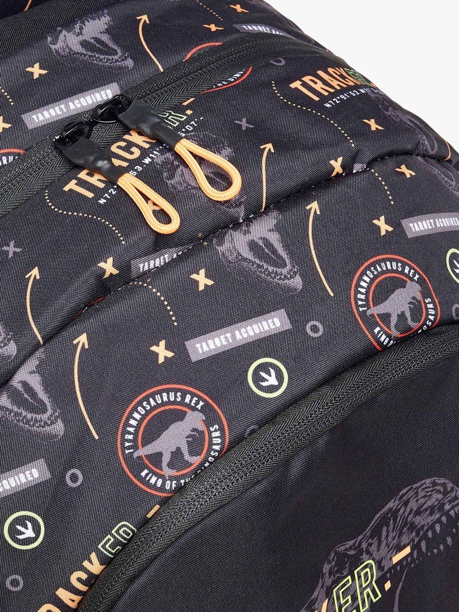 Dinosaur Print 2-Compartment Backpack with Zip Closure - 42x29x20 cm