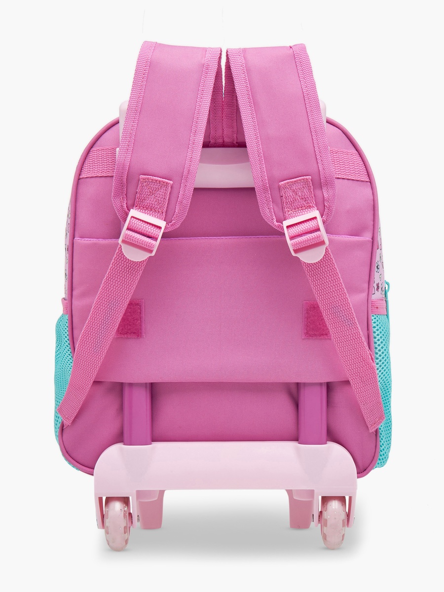 Bunny Applique Trolley Backpack Set - 27x10x31 cm