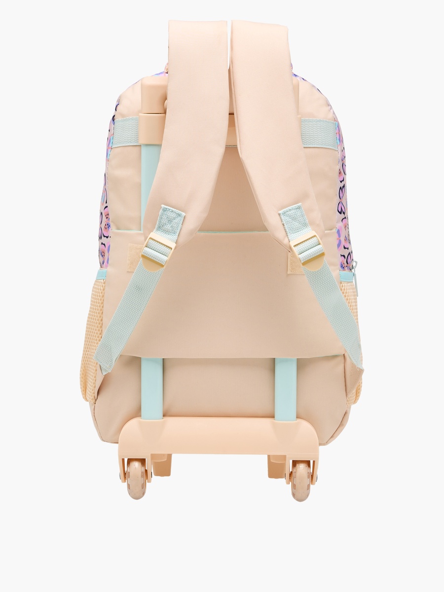 3-Piece Butterfly Print 16-inch Trolley Backpack Set - 43x30x13 cm