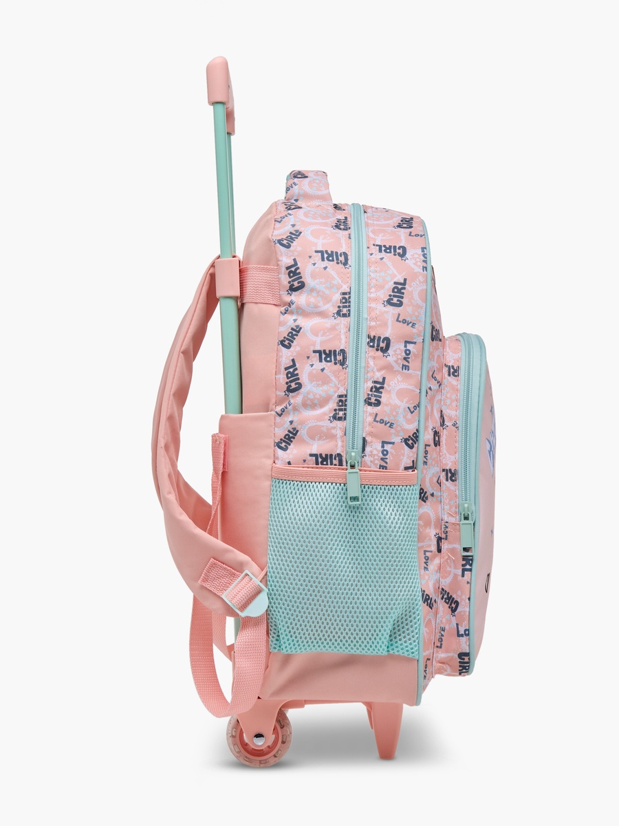 5-Piece Doll Print 16-inch Trolley Backpack Set - 43x30x13 cm