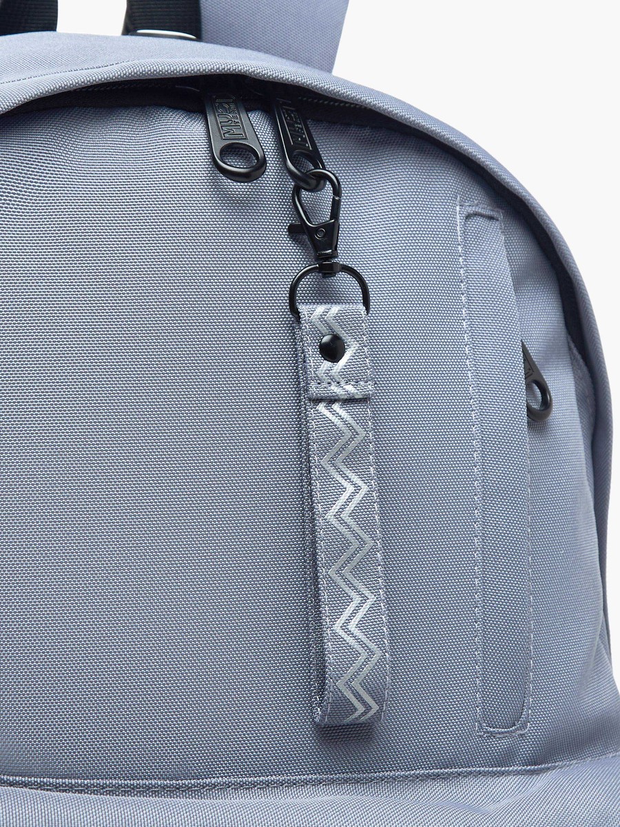 Logo Applique Backpack with Adjustable Straps and Zip Closure - 32x17x42 cm