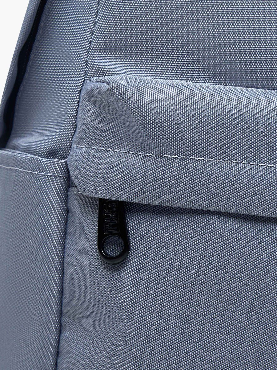 Logo Applique Backpack with Adjustable Straps and Zip Closure - 32x17x42 cm