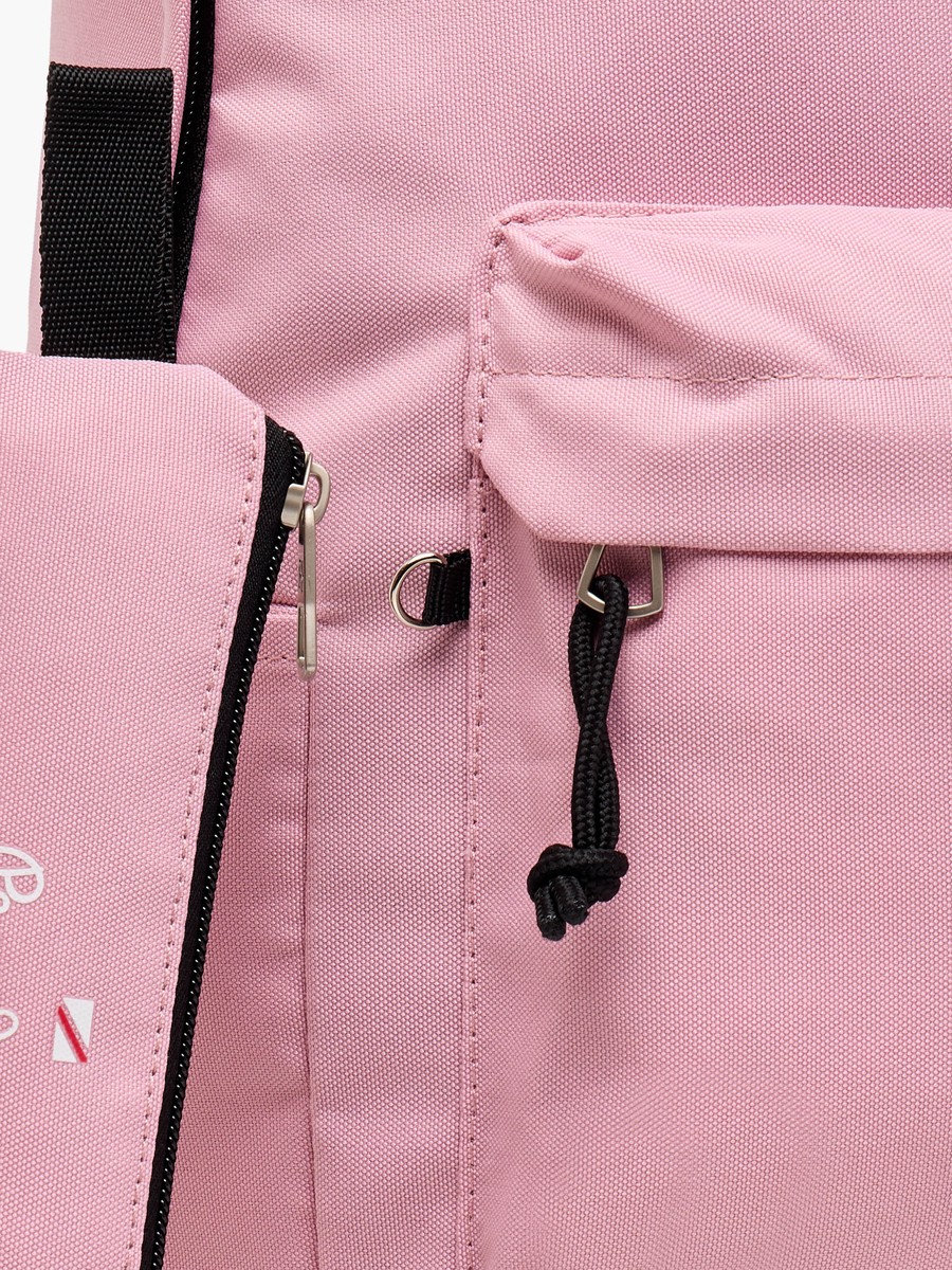 Solid Backpack with Adjustable Strap and Pencil Pouch - 33x44x21 cm
