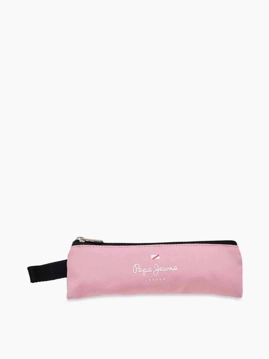 Solid Backpack with Adjustable Strap and Pencil Pouch - 33x44x21 cm
