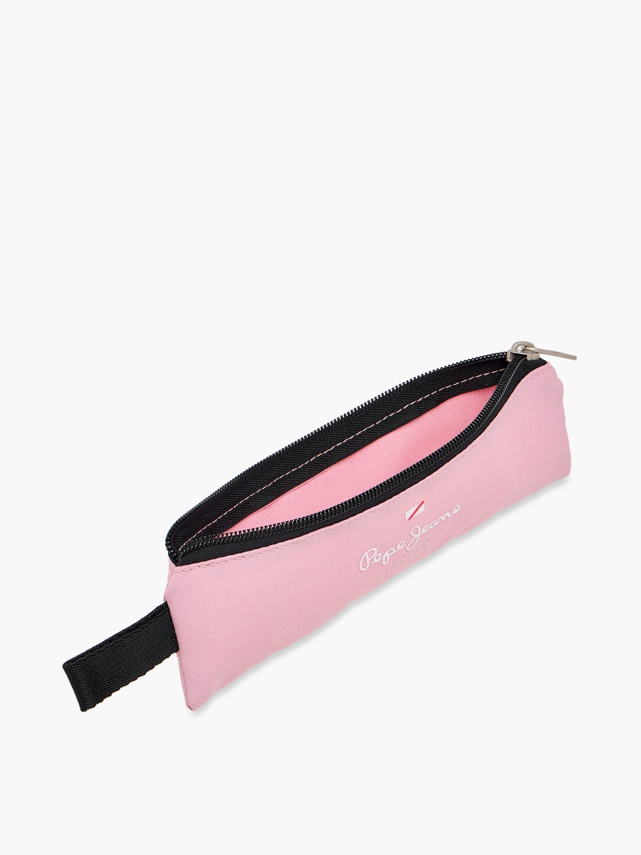Solid Backpack with Adjustable Strap and Pencil Pouch - 33x44x21 cm