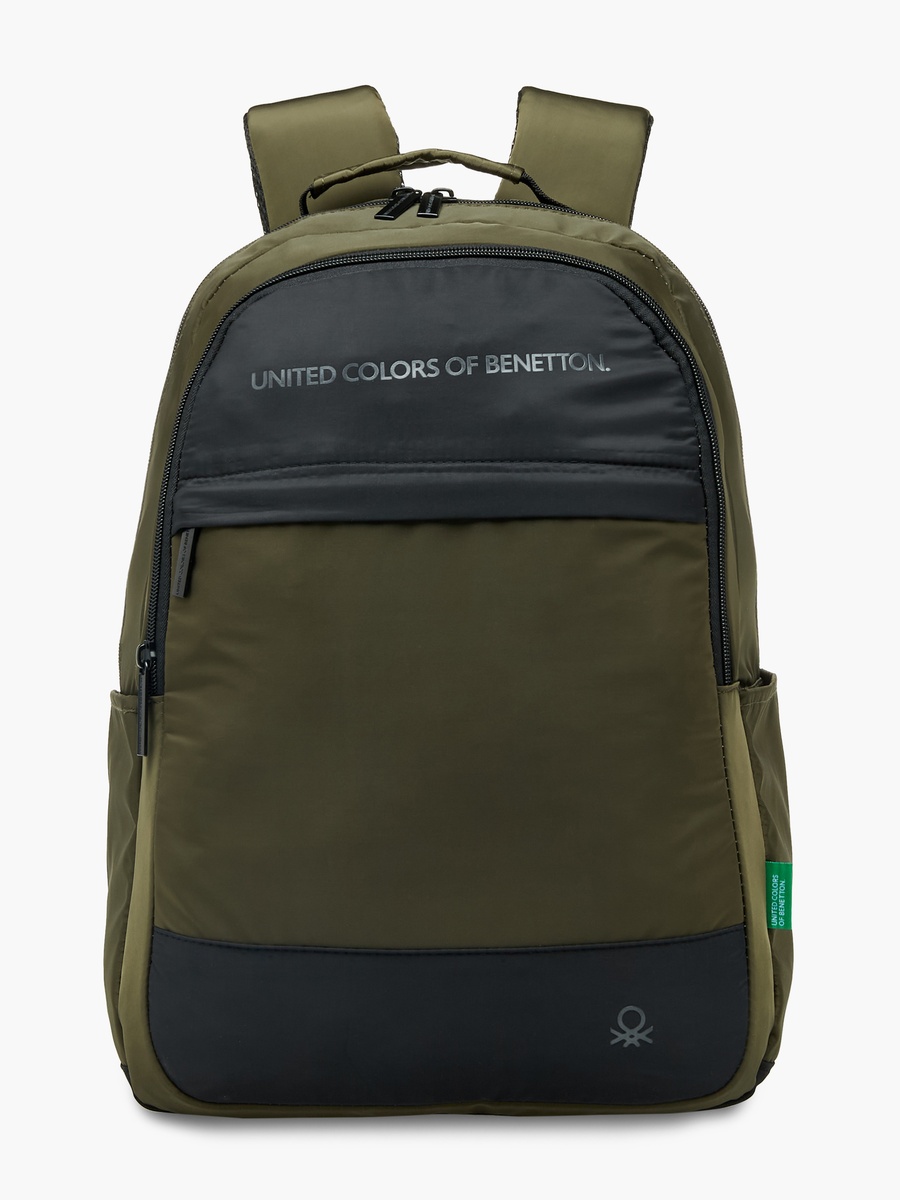 18-inch Logo Print Backpack with Adjustable Straps and Zip Closure - 44x31x15 cm