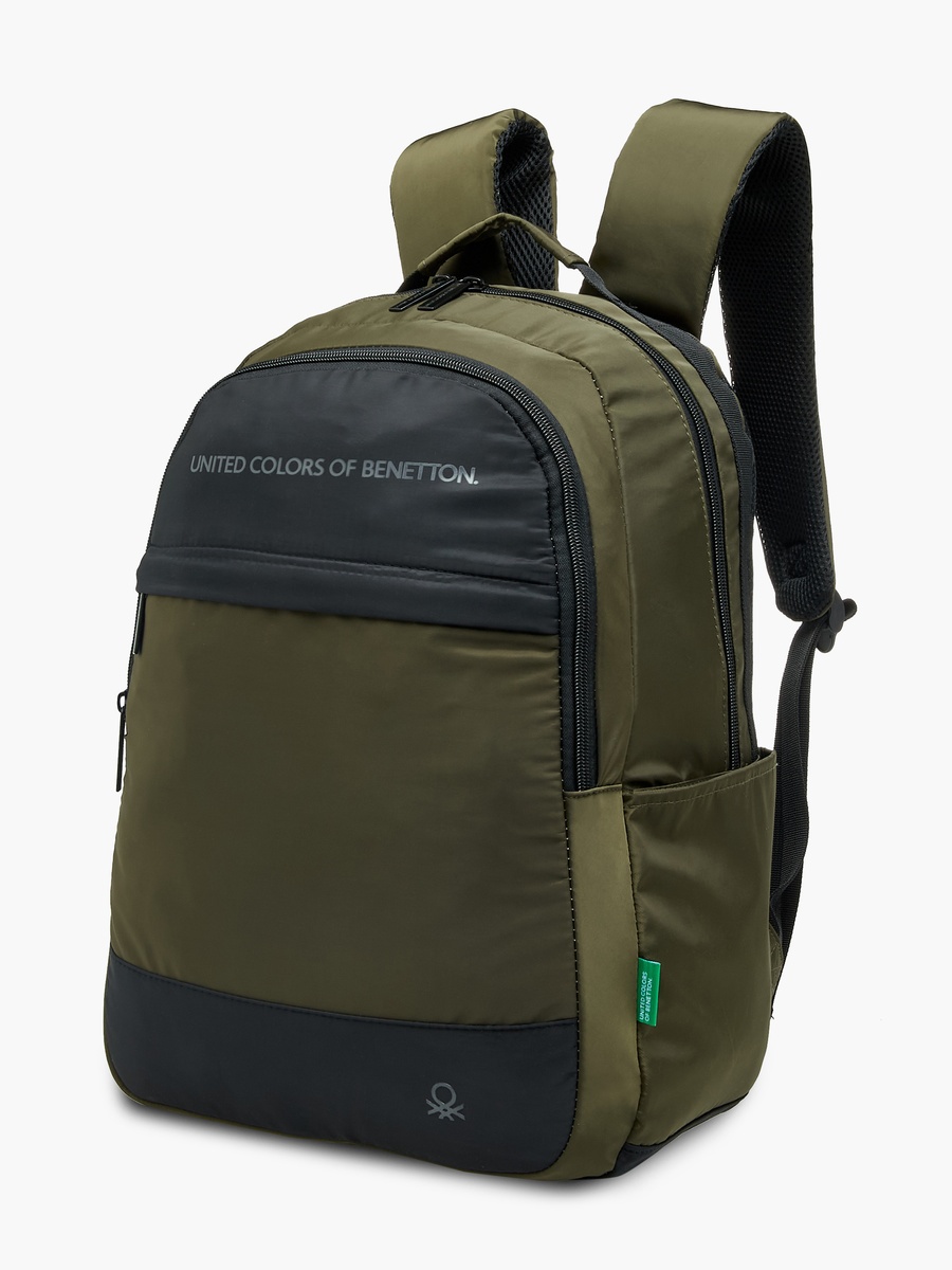 18-inch Logo Print Backpack with Adjustable Straps and Zip Closure - 44x31x15 cm