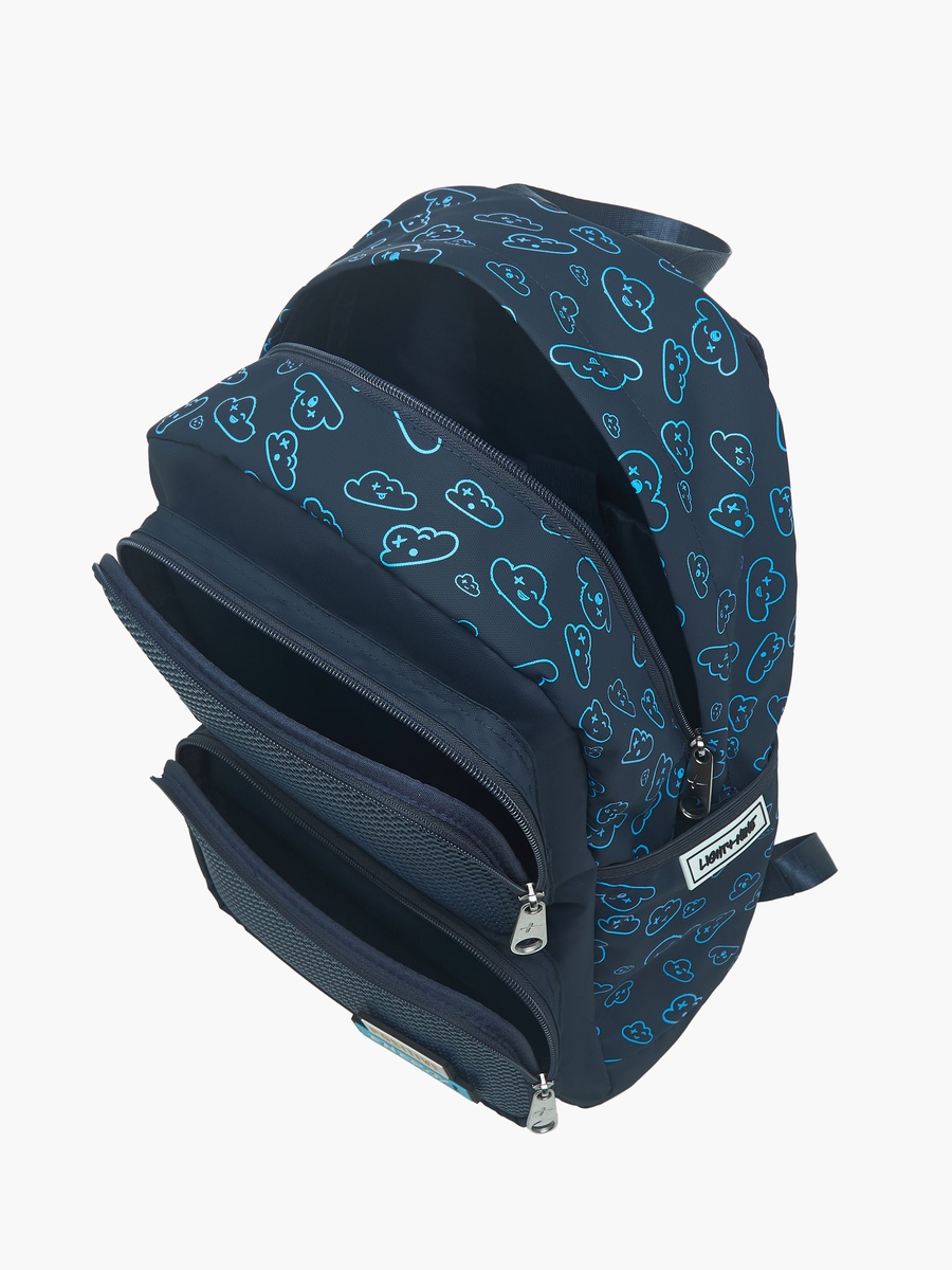 Light and Nine Textured Backpack with Adjustable Shoulder Straps and Zip Closure - 44x31x14 cm