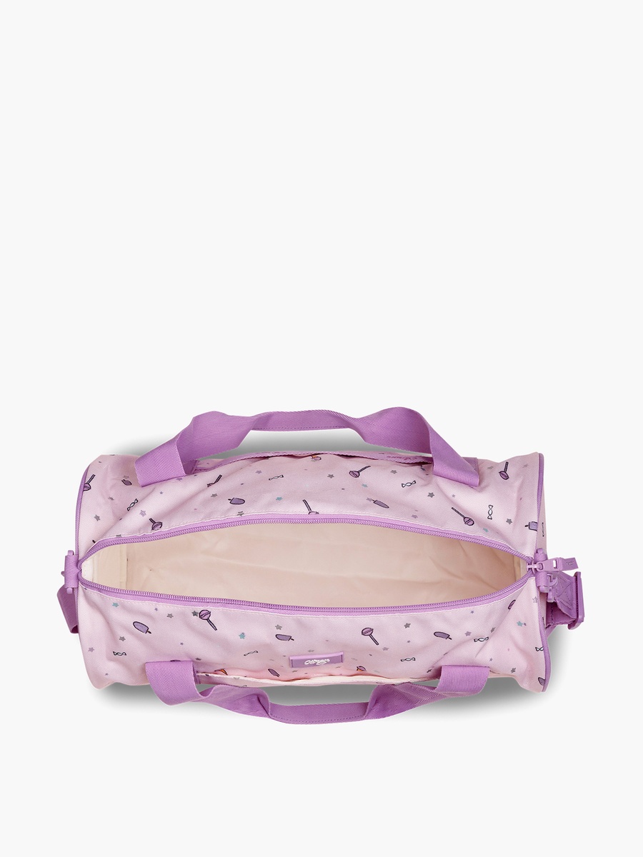 Printed Duffle Bag with Detachable Strap and Zip Closure - 35x45x21 cm
