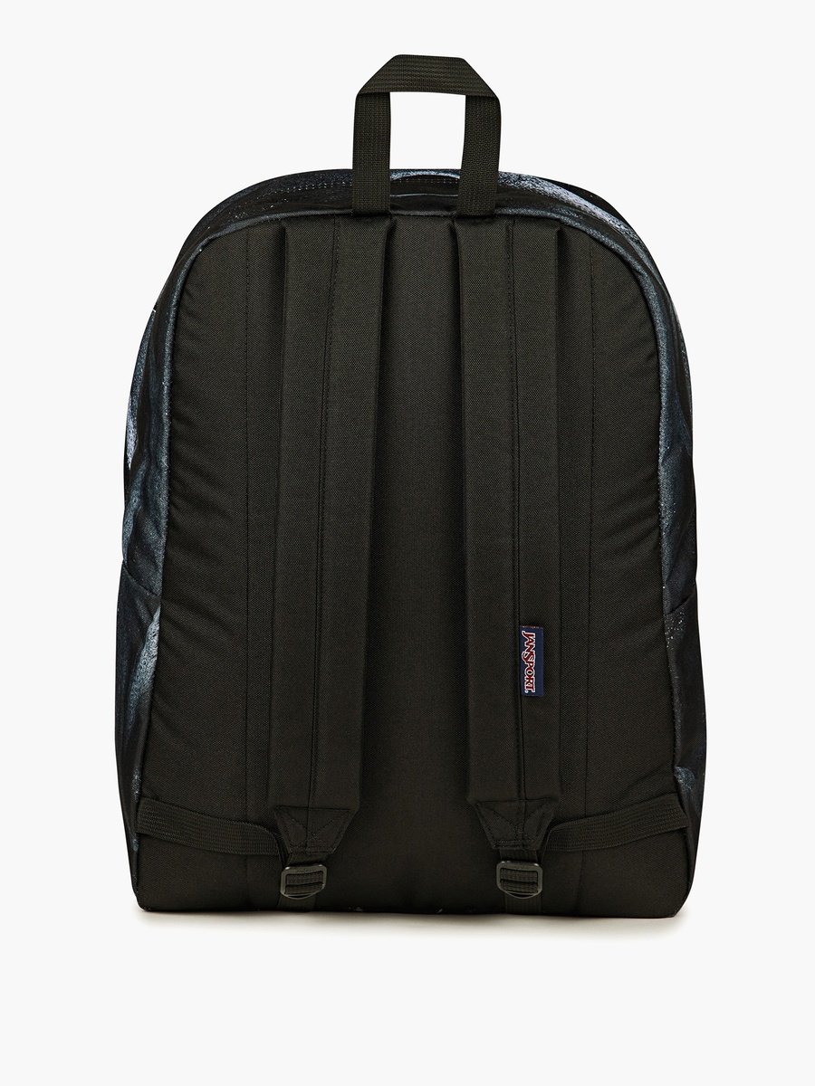 Printed Backpack with Adjustable Straps and Zip Closure - 14x32x42 cm