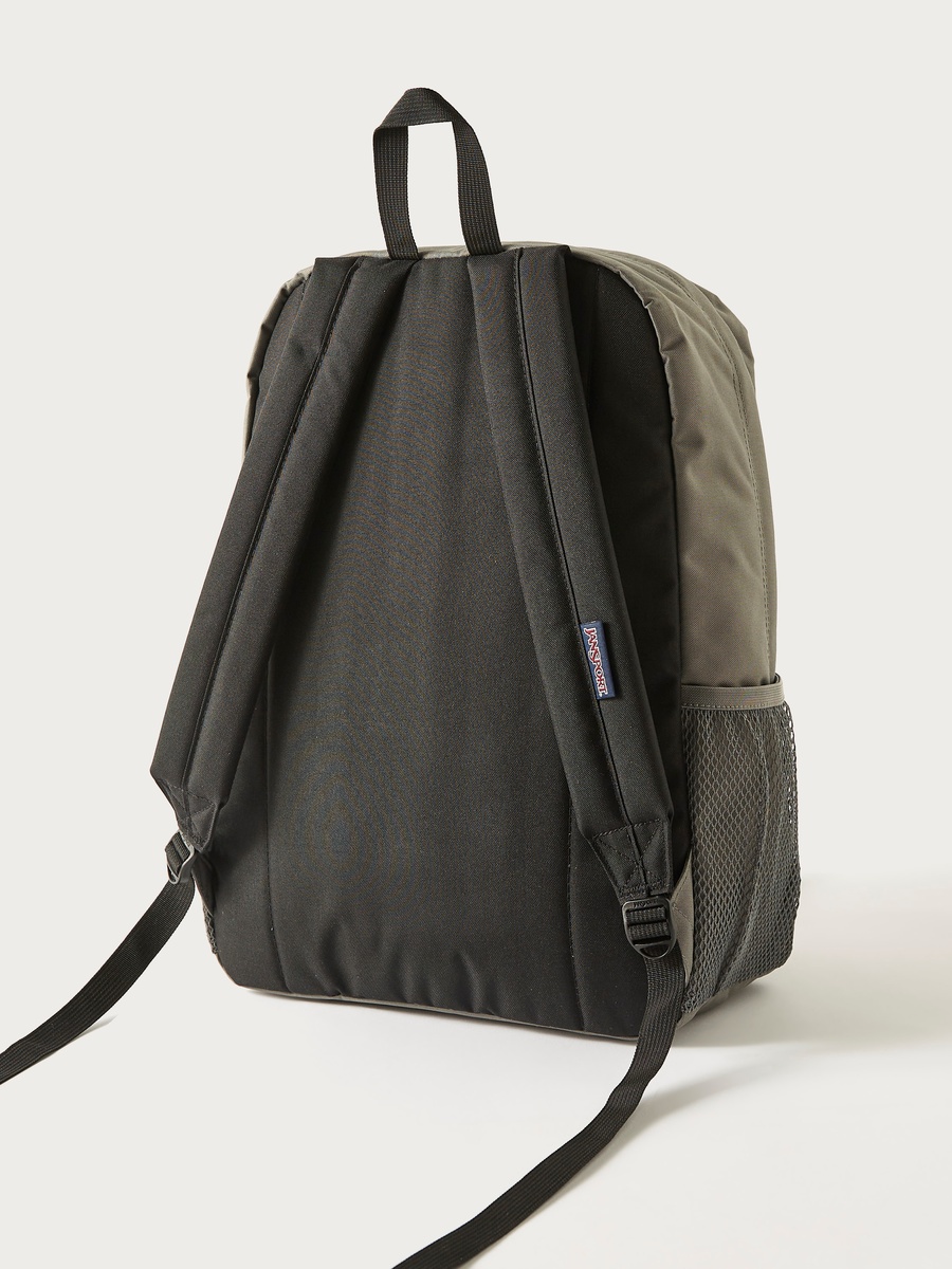 Solid 15-inch Backpack with Adjustable Straps and Zip Closure