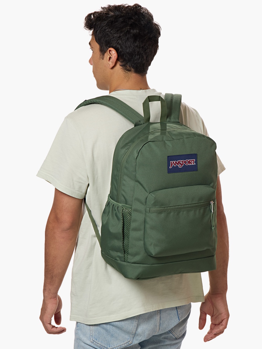 Solid Backpack with Adjustable Straps and Zip Closure - 15x32x42 cm