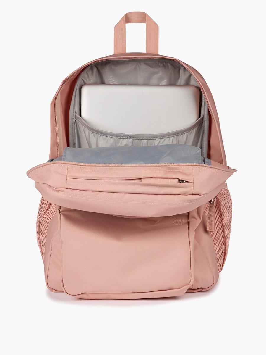 Solid Backpack with Adjustable Straps and Zip Closure - 19x33x5 cm