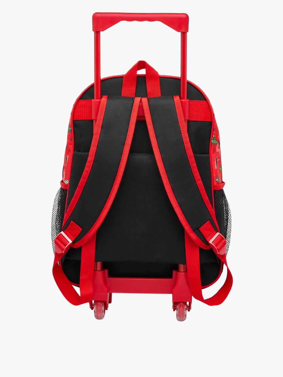 5-Piece Aviation Print 16-inch Trolley Backpack Set - 34x20x48 cm