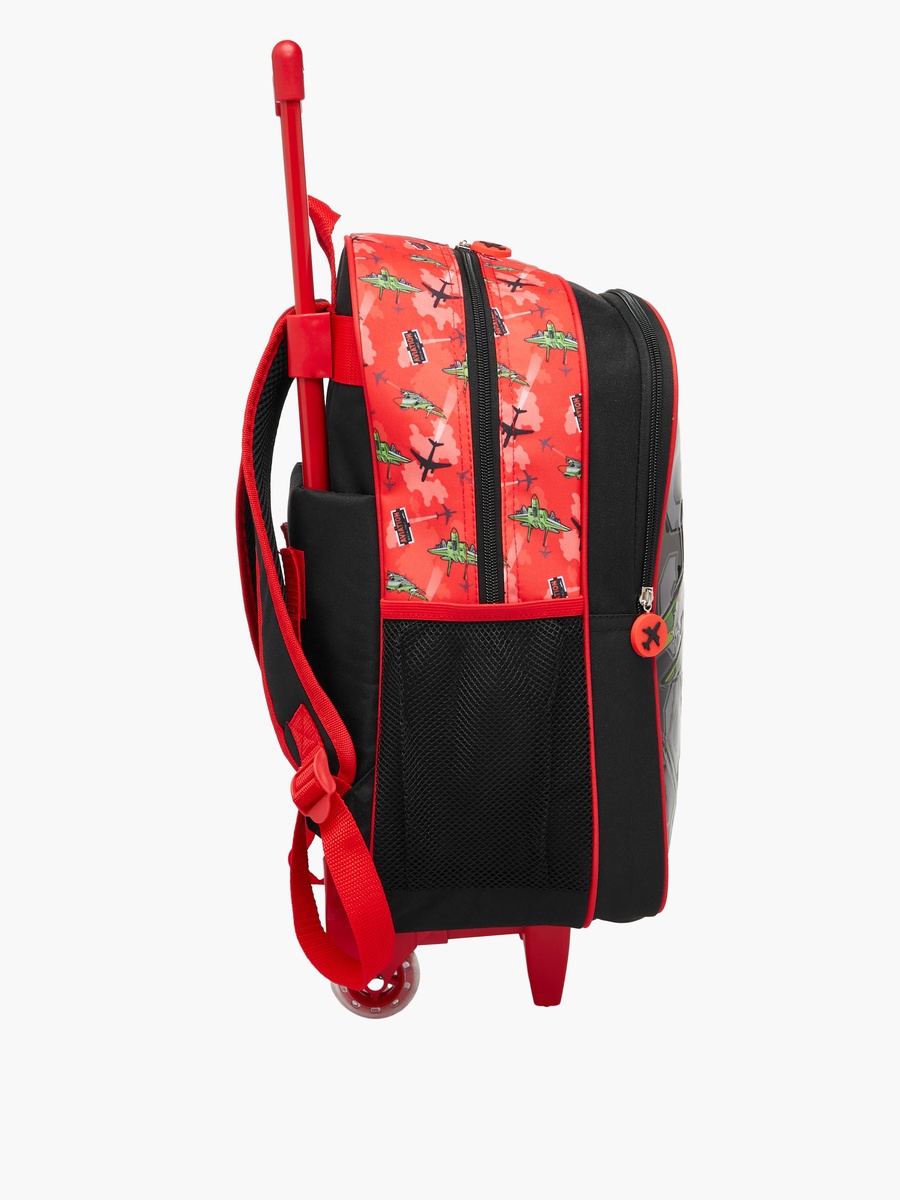 5-Piece Aviation Print 16-inch Trolley Backpack Set - 34x20x48 cm