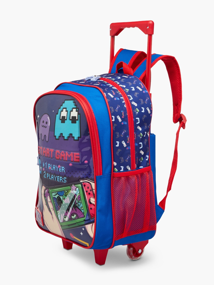 5-Piece Printed 16-inch Trolley Backpack Set - 34x20x48 cm